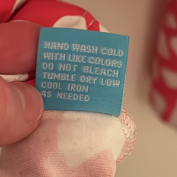 J. McLaughlin Pink and White Geometric Top - Picture 5 of 8